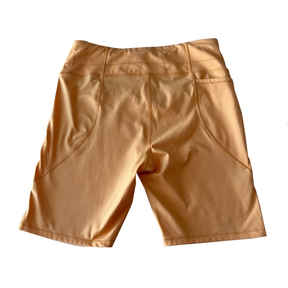 Natori Bright Fluorescent Tangerine Orange Athletic Bike Shorts - Picture 4 of 4